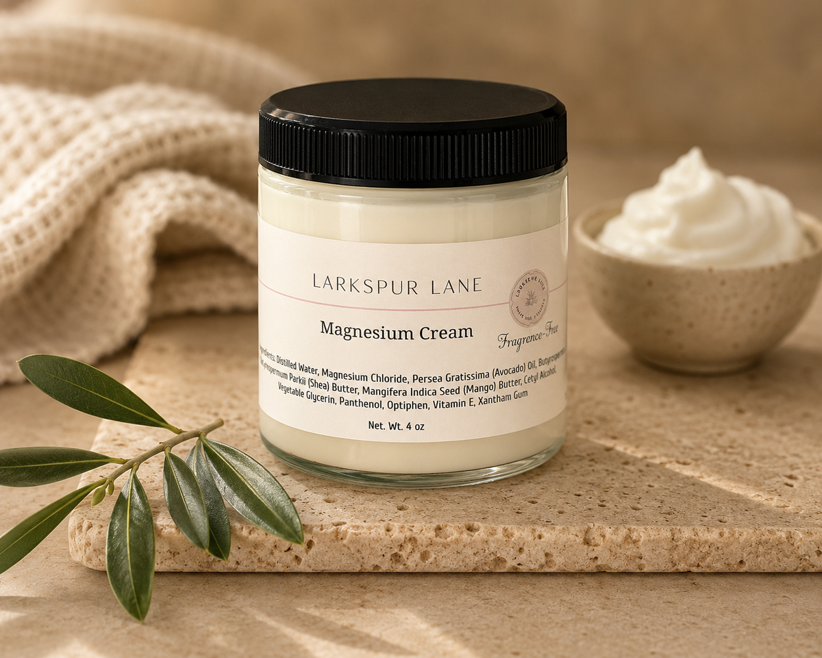 Magnesium Body Cream | Moisturizing Skin Cream | Larkspur Lane