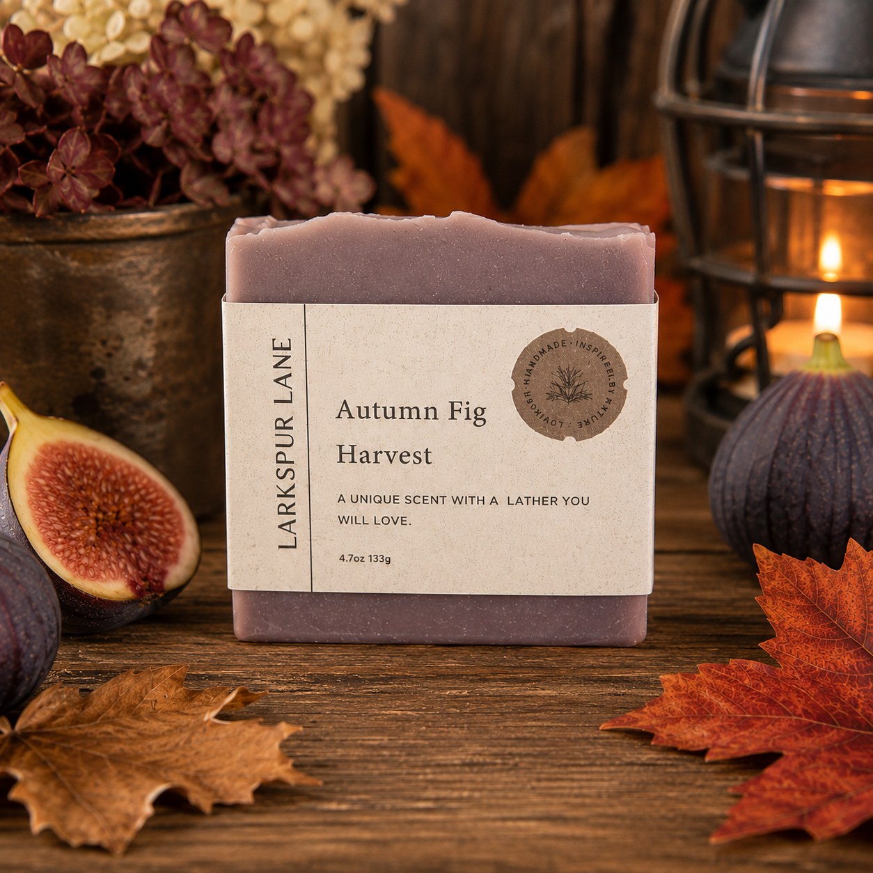 Autumn Fig Harvest Handmade Cold Process Soap