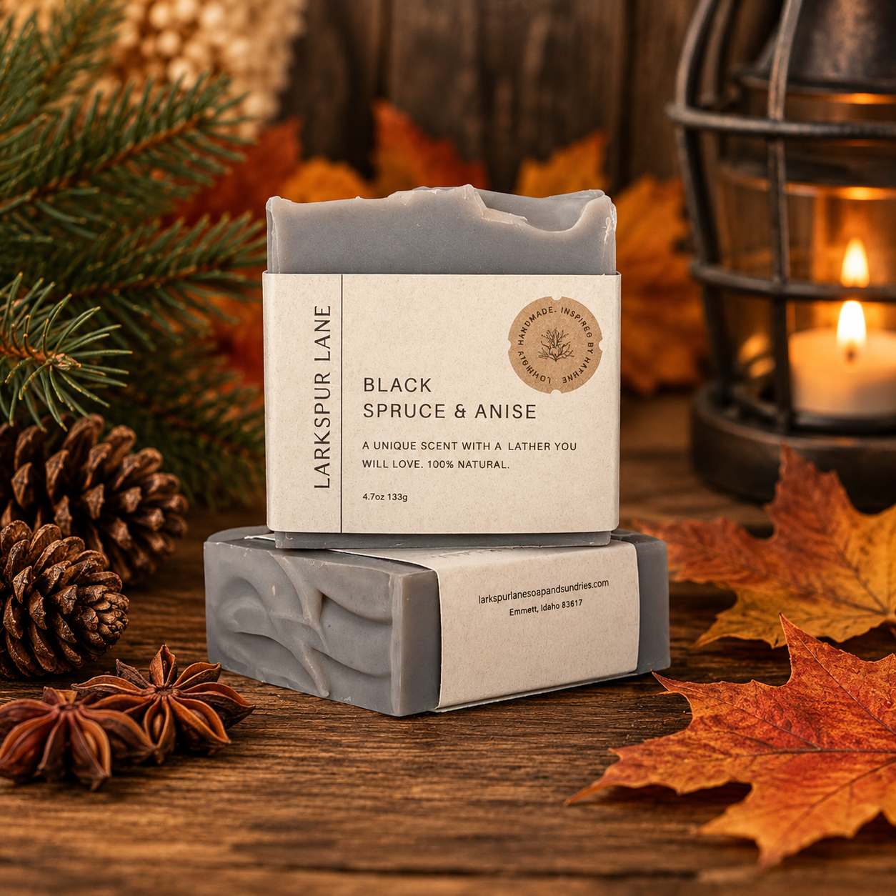 Black Spruce & Anise Handmade Cold Process Soap