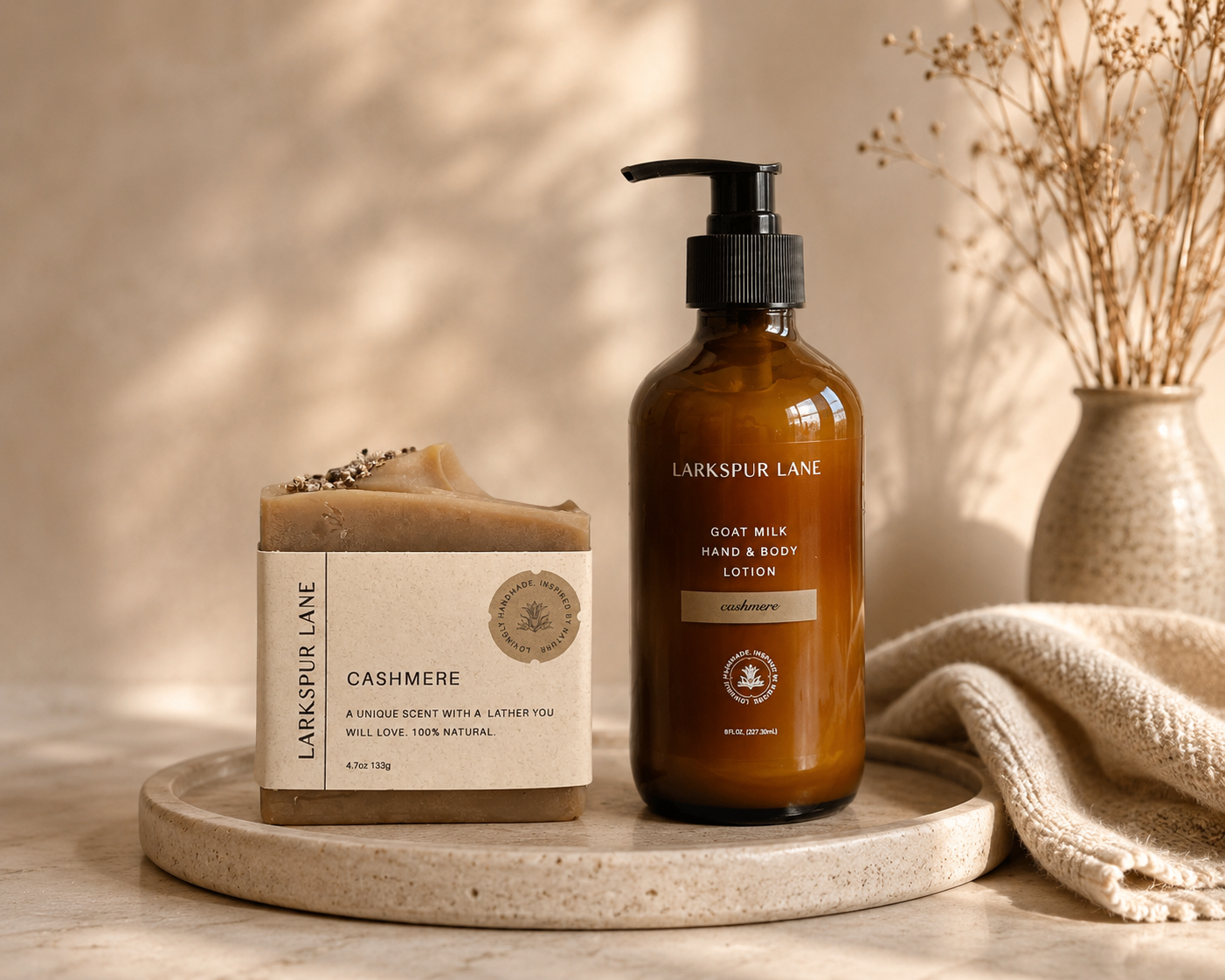 Cashmere Soap and Goat Milk Lotion Gift Set