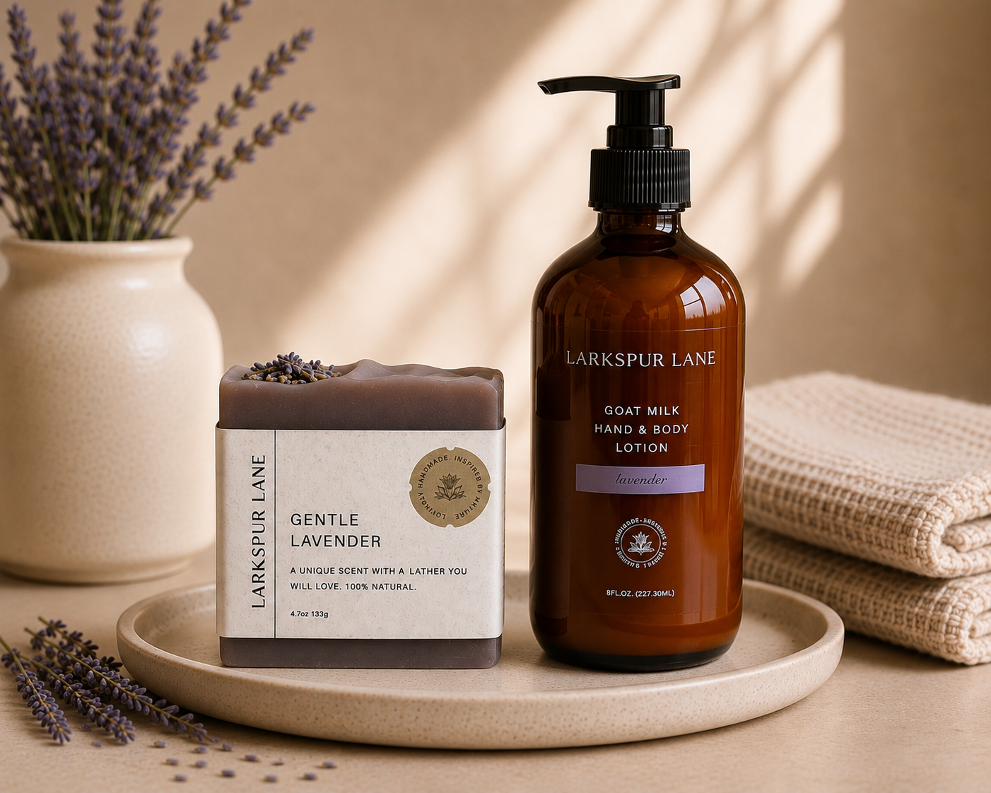 Lavender Soap and Goat Milk Lotion Gift Set