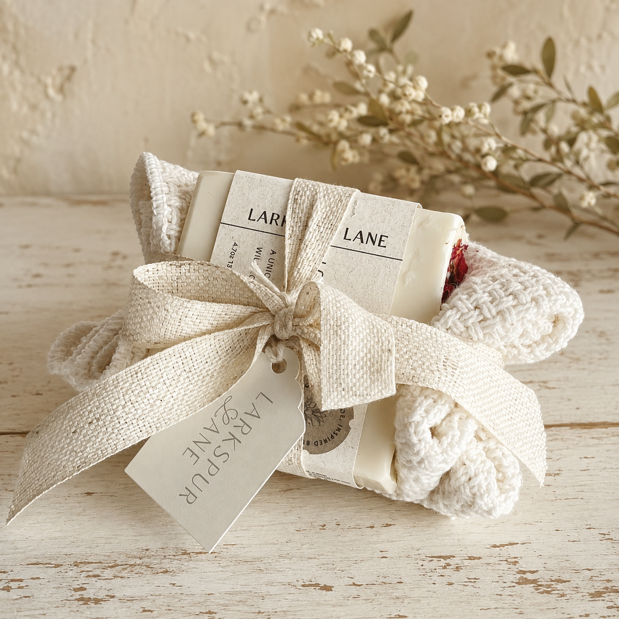 Handmade Soap & Washcloth Gift Set